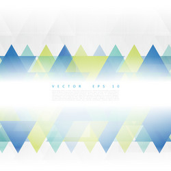 abstract geometric shape from color triangles vector image