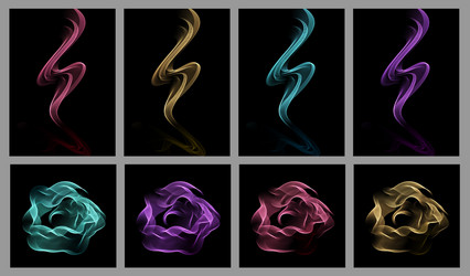 abstract shiny color gold wave design element vector image