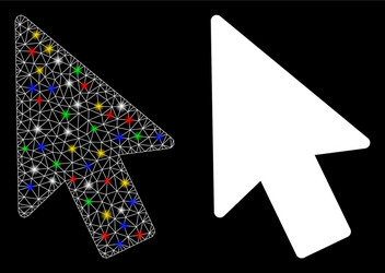 flare mesh carcass mouse pointer icon with vector image