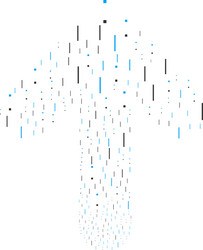 forward pointing arrow composition with lines vector image