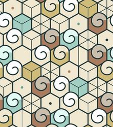geometric abstract seamless pattern linear motif vector image