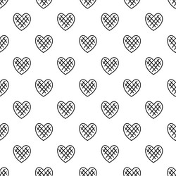 impressionable heart pattern seamless vector image