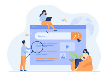 people using search box for query vector image