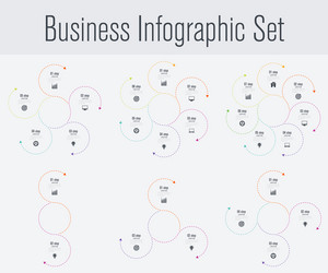 Set with infographics vector