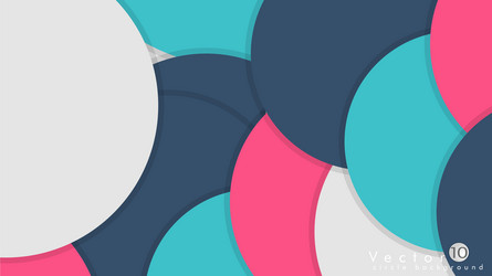 Simple and colorful circles background design vector