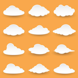 Clouds set Royalty Free Vector Image - VectorStock