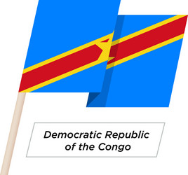 democratic republic of the congo ribbon waving vector