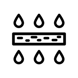 drop water filtration icon outline vector