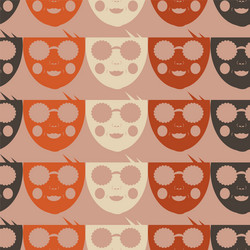 Masks seamless repeat pattern print vector