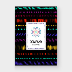 abstract pattern with color hand drawn strokes vector image