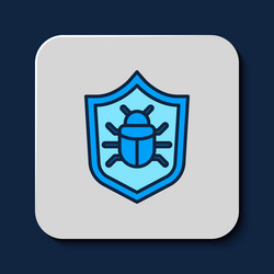 filled outline system bug concept icon isolated vector image