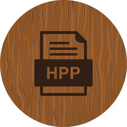 hpp file document icon vector image