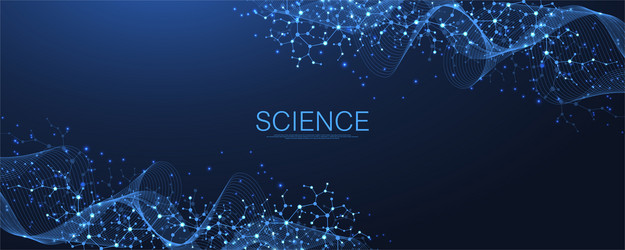 molecular abstract structure and genetic vector image