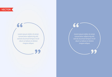 Quote template bubble set trendy vector