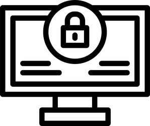 remote work security linear style icon design vector image