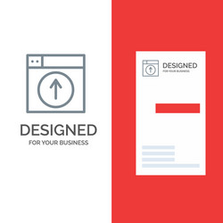 upload up web design application grey logo vector image