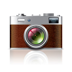 Vintage Retro Camera Vector Image