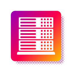white server data web hosting icon isolated vector image