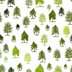 Abstract forest pattern with trees for your design vector