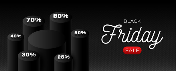 black friday sale horizontal template vector