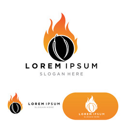 Chili pepper logo icon design template vector