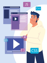 man web developer vector image