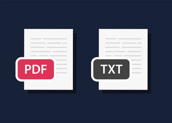 pdf document or text doc file icon symbol vector