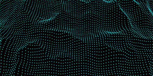 abstract digital wave grid consist of particles vector