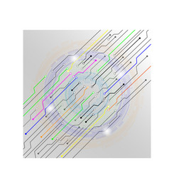 abstract technology multi color on gray screen vector image