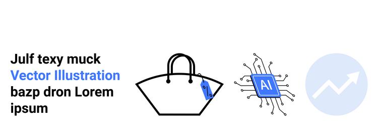 ai-powered shopping concepts with handbag vector image