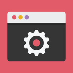 Browser settings icon vector