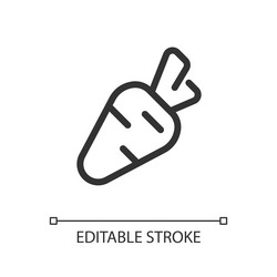 Carrot pixel perfect linear ui icon vector
