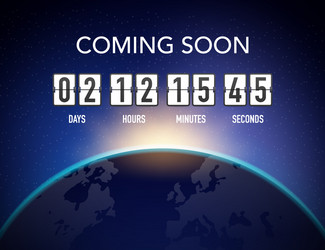 coming soon text on dark background with motion vector image