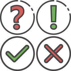 Confirmation Marks & Buttons vector image