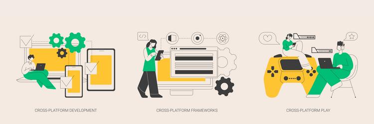 cross-platform software abstract concept vector image