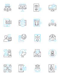 email development linear icons set html vector