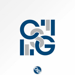 initial csg font top to down graph chart symbol vector image