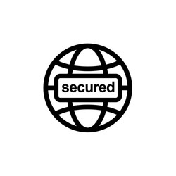 Internet icon go to web secured vector