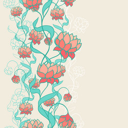 seamless pattern with abstract flowers vector image