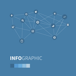 set of simple analytics icons vector image