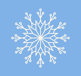 snowflake line icon symbol of winter and cold vector image