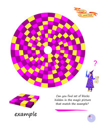 can you find set of blocks hidden in the magic vector image
