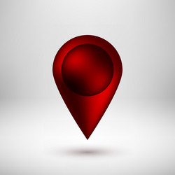 red bubble map pointer badge vector image