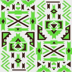 Seamless colorful aztec pattern white background Vector Image