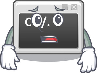 a picture command window showing afraid look vector image