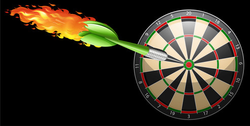 flaming dart and board vector