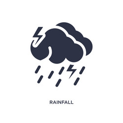 Rainfall icon on white background simple element vector