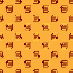 red smart contract icon isolated seamless pattern vector image