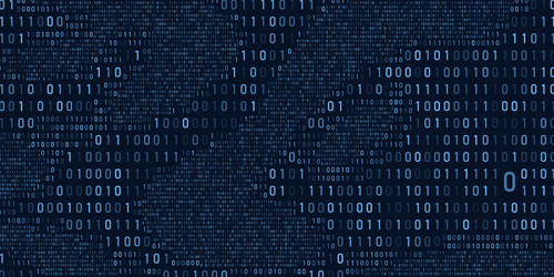 abstract binary code cloud background ai learning vector image