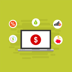 concept online and mobile payments for web page vector image